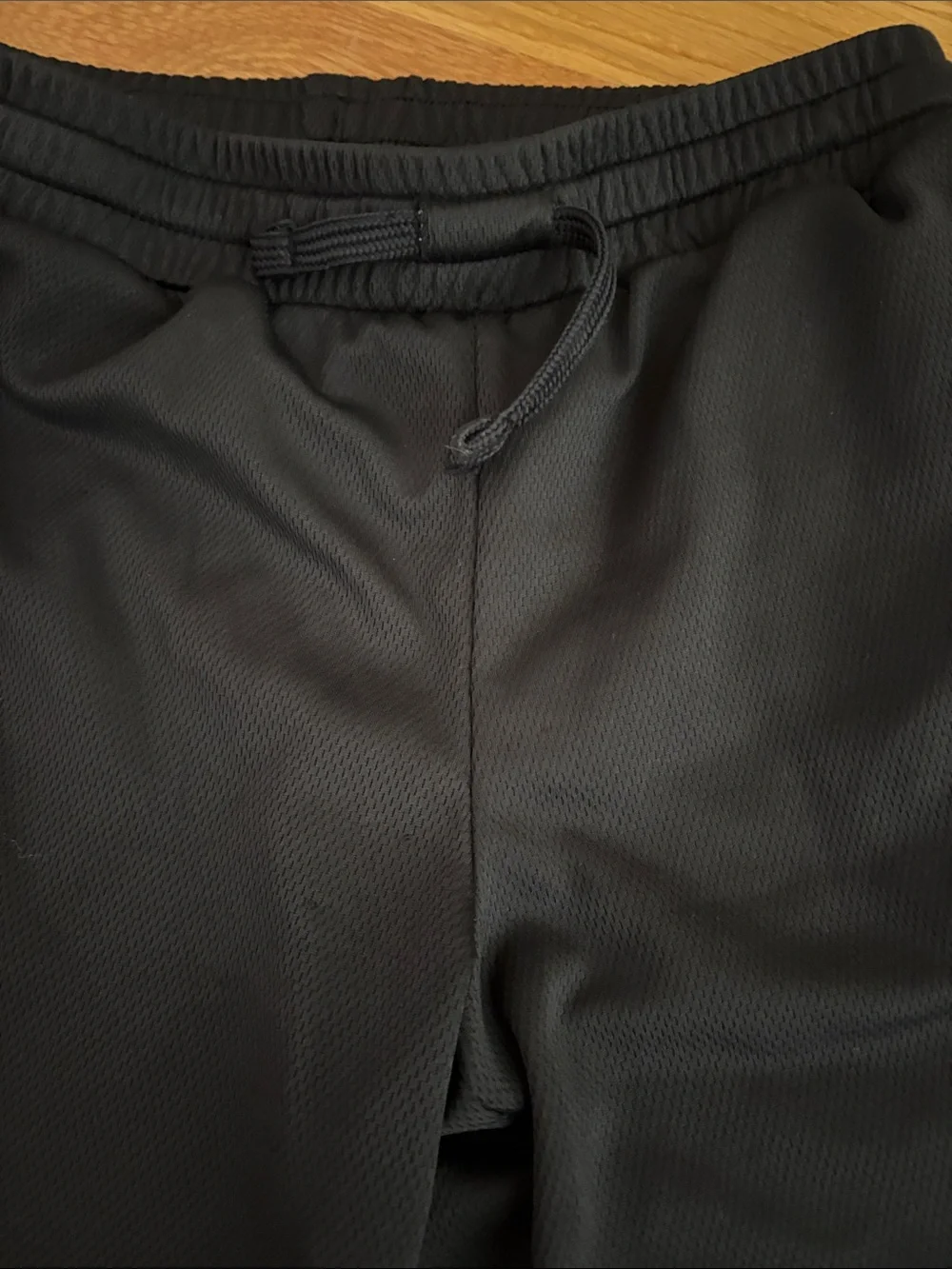 Boys GAP Black Athletic Shorts with Light Gray Hem
